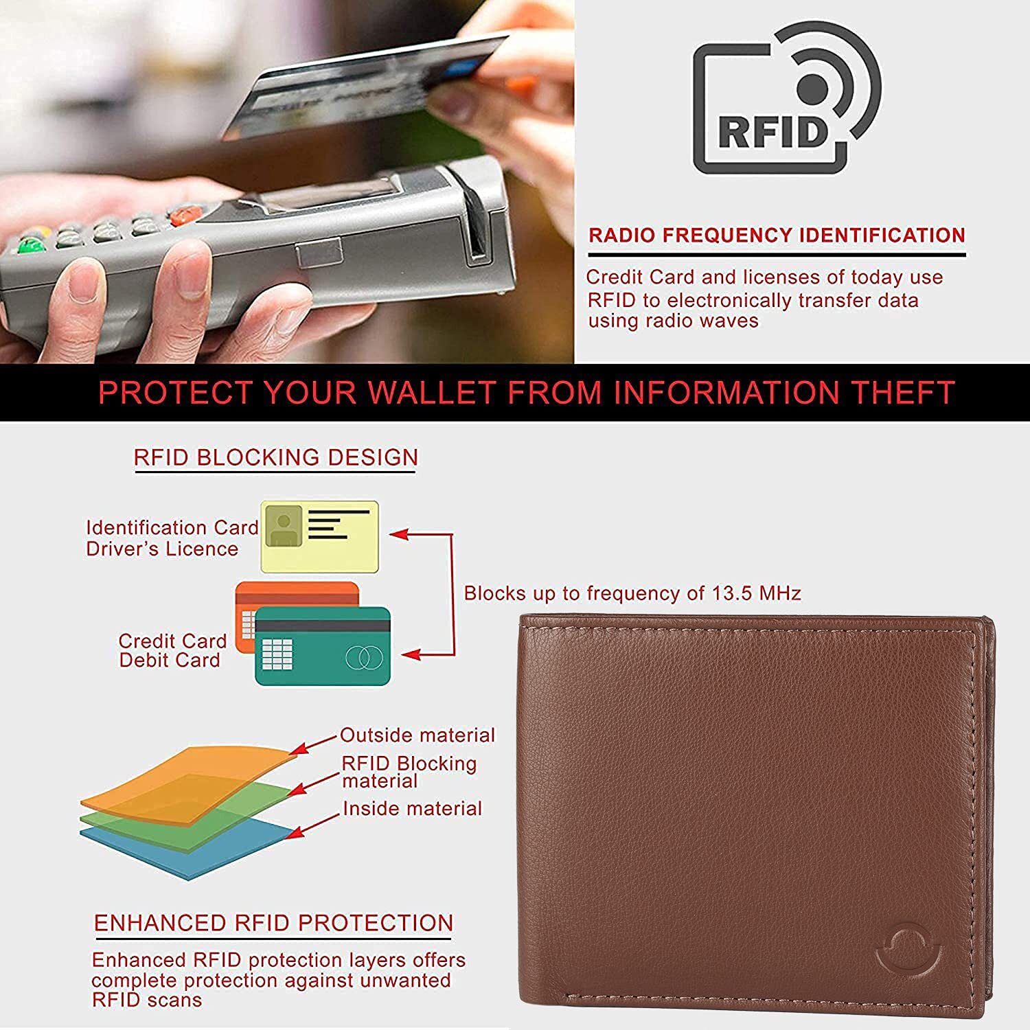 Brown Omax Real Leather Wallet For Men-ltwl