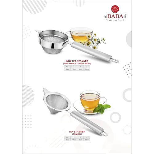 Inox Tea Strainer - Metal Material , Perfect For Brewing Loose Leaf Tea And Removing Residue For A Smooth Drinking Experience