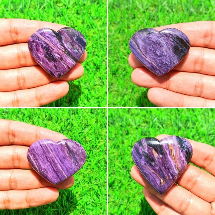 Charoite Hearts Grade: Top