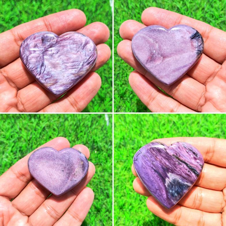 Charoite Hearts Grade: Top