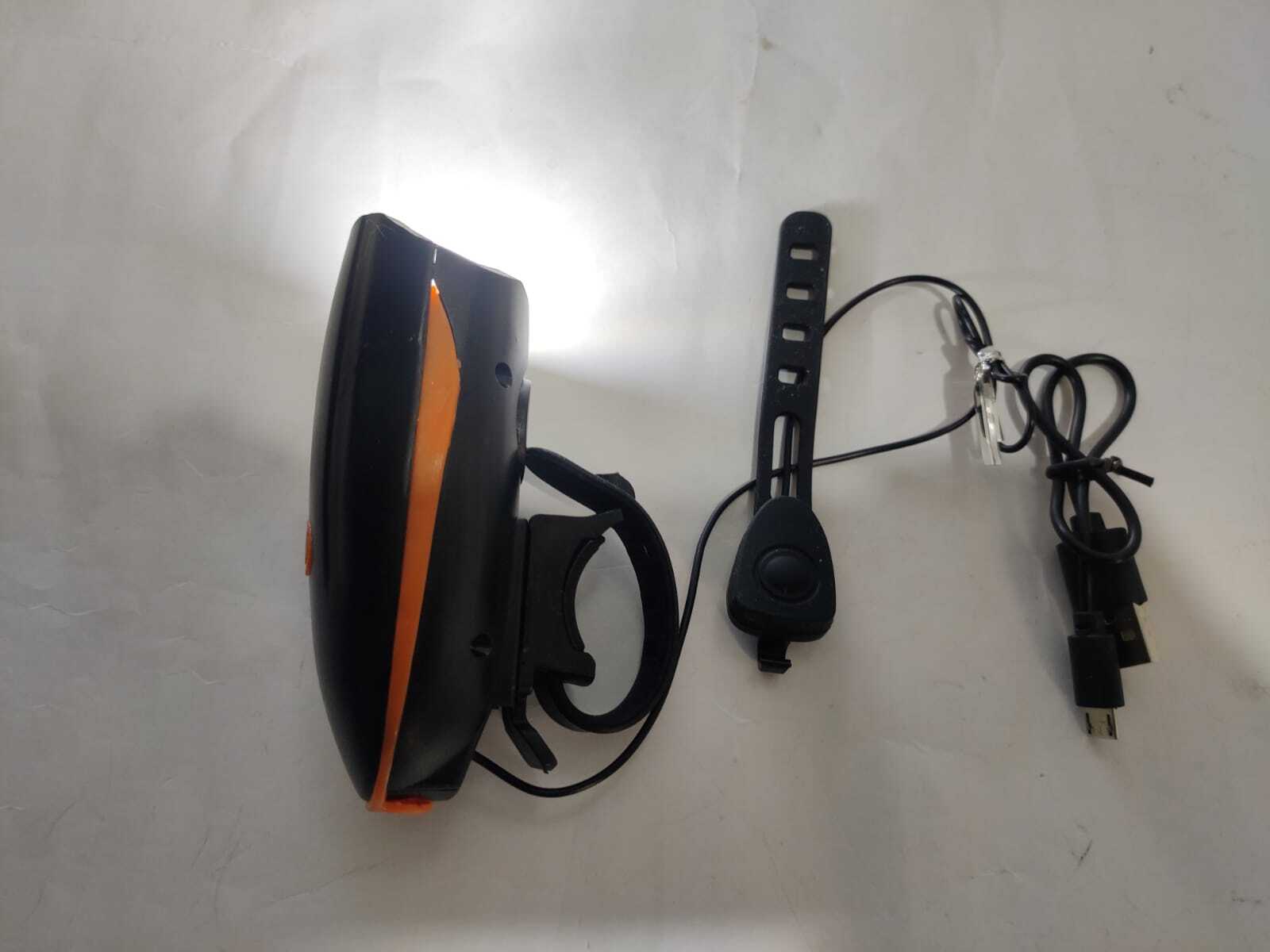 Bicycle Front And Rear Light (Chargeable) - Chargeable Design | Usage For Bicycles, Universal Size, Warranty Included