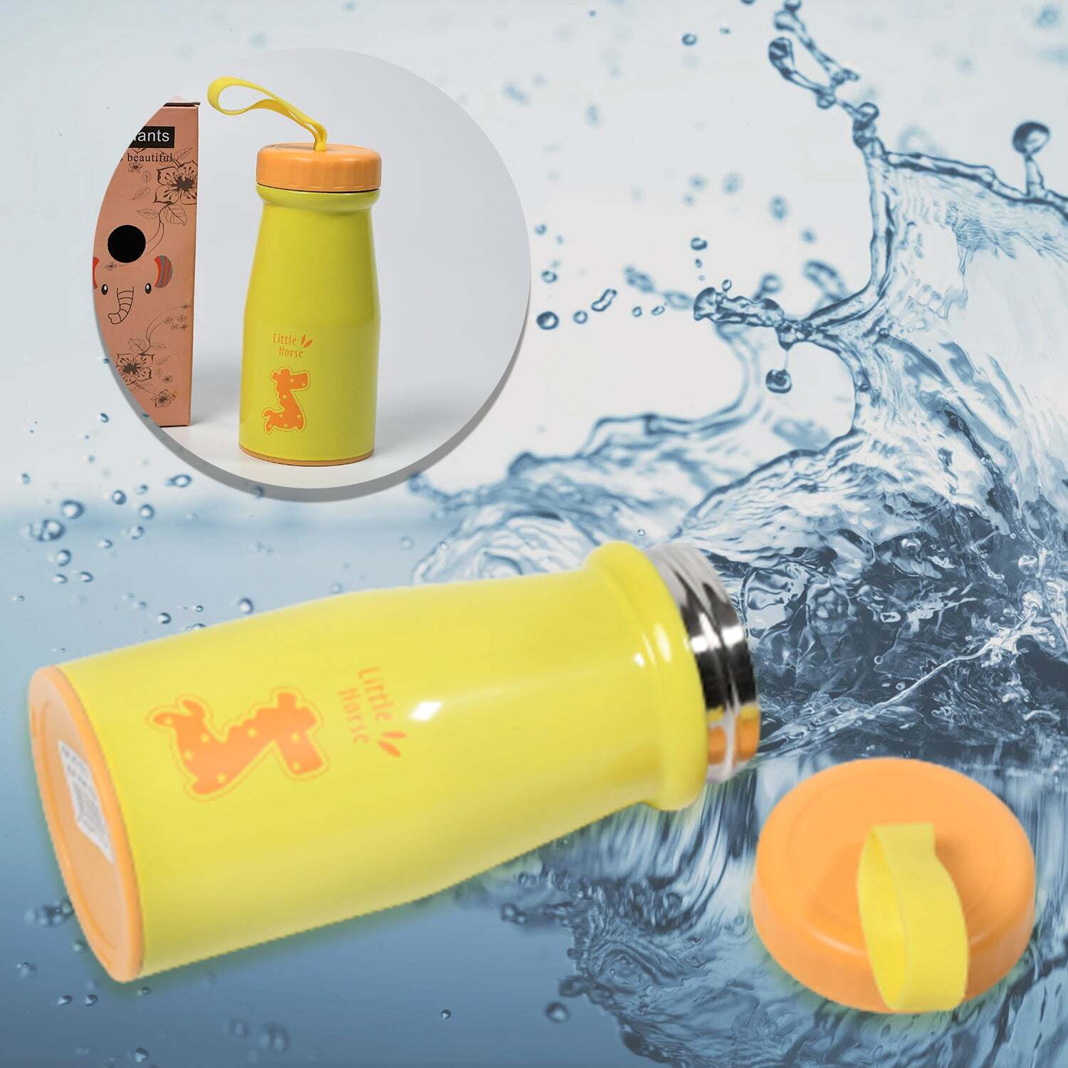 Cup Bottle Steel Hot And Cold Cup Bottle New Design Bottle For Store Sweet Item And Multi Use Bottle (6781) - Stainless Steel, 7x7x16 Cm, Multi/assorted Color | Versatile Use For Hot And Cold Beverages