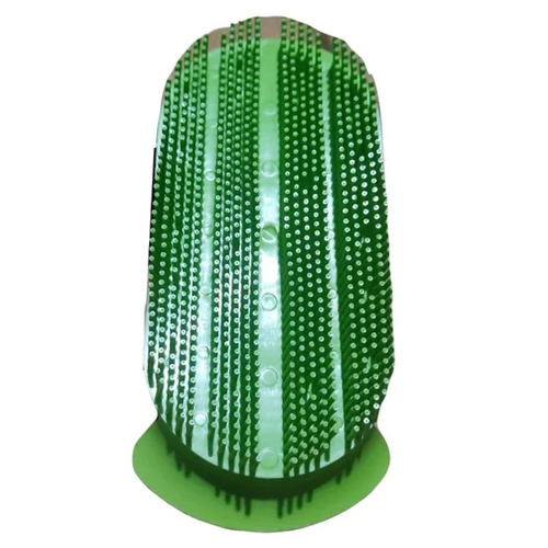 Plastic Grooming Brush - Durable Plastic Material, Various Sizes Available, Stylish Green Color, Effective For Loose Hair And Tangles