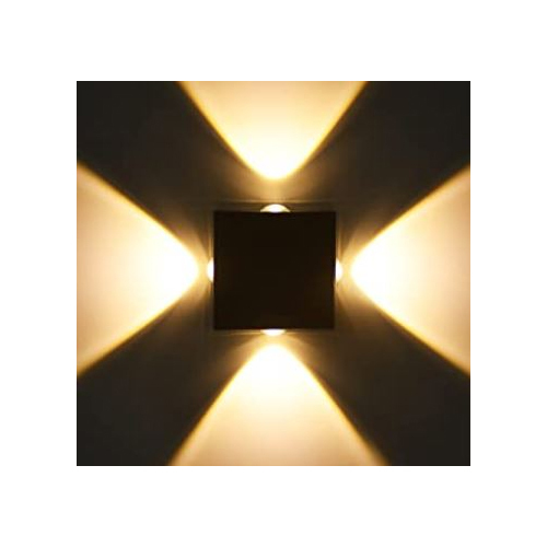 Black Led Elevation Light 4way Ip65 - 12w (Cw)