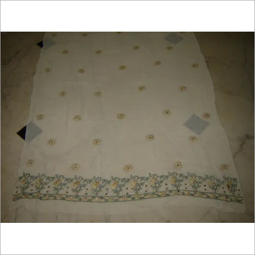 चिकन कार्य पूर्ण जॉर्जेट सूट की लंबाई