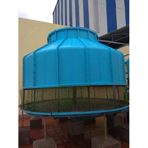 Bottle Shaped Cooling Tower - New Frp Material, Industrial Air Cooling System | Electric Power Supply, Efficient Performance