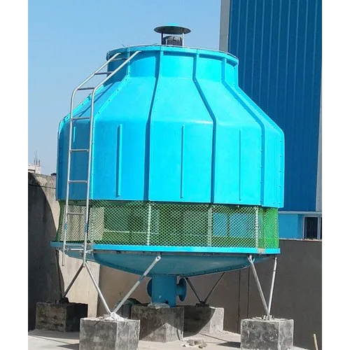 Bottle Shaped Cooling Tower - New Frp Material, Industrial Air Cooling System | Electric Power Supply, Efficient Performance