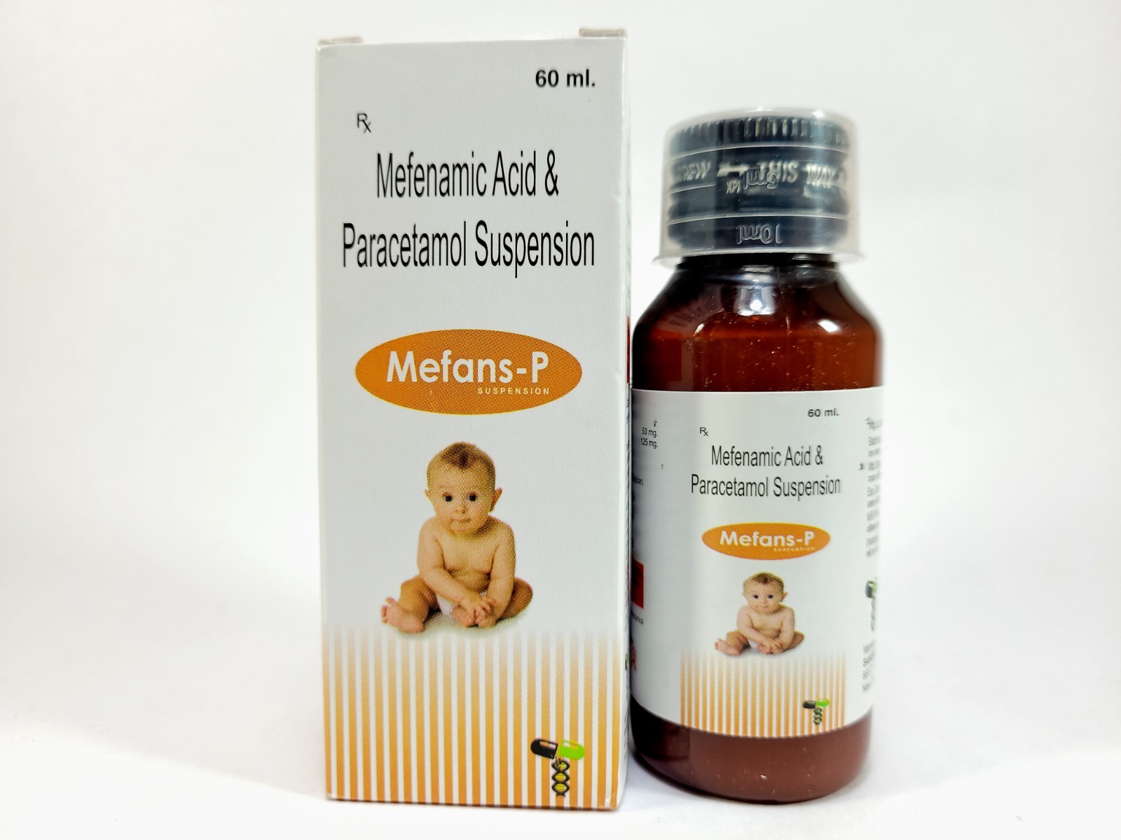 Mefenamic Acid & Paracetamol Suspension - 50mg Mefenamic Acid, 125mg Paracetamol | Fever Reduction & Pain Relief For Headache, Toothache, Muscle Ache, Backache