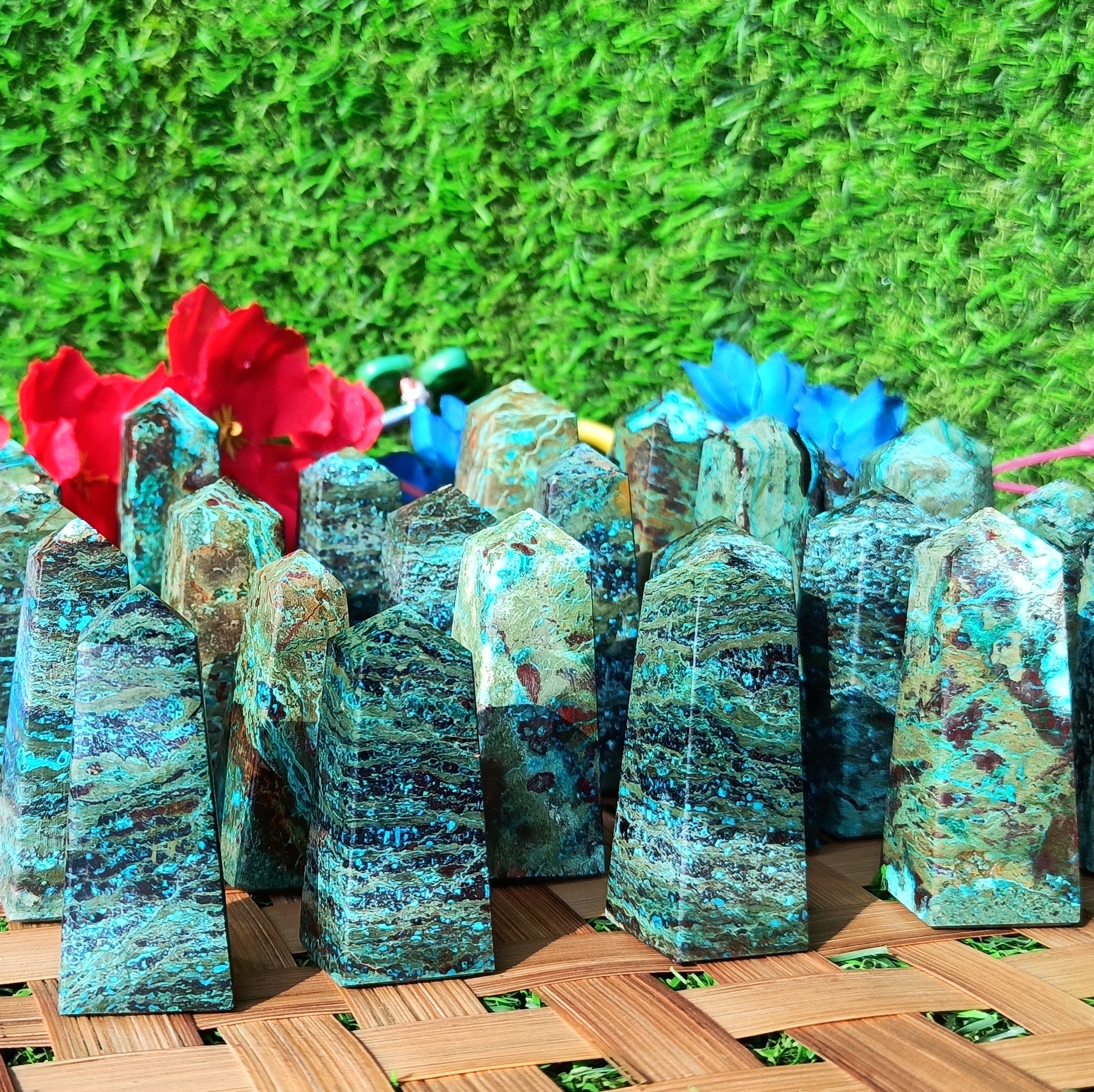 Chrysocolla Tower Obelisk Grade: Top