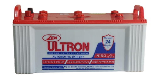 Zen N150 ऑटोमोटिव लीड एसिड बैटरी बैटरी क्षमता: <150Ah मिलीएम्पेयर-घंटा (Mah)