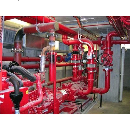 Fire Hydrant System - Mild Steel, Red Finish | 1 Year Warranty, 50 Hz Application For Industrial And Commercial Use