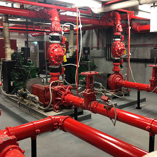 Fire Hydrant System - Mild Steel, Red Finish | 1 Year Warranty, 50 Hz Application For Industrial And Commercial Use