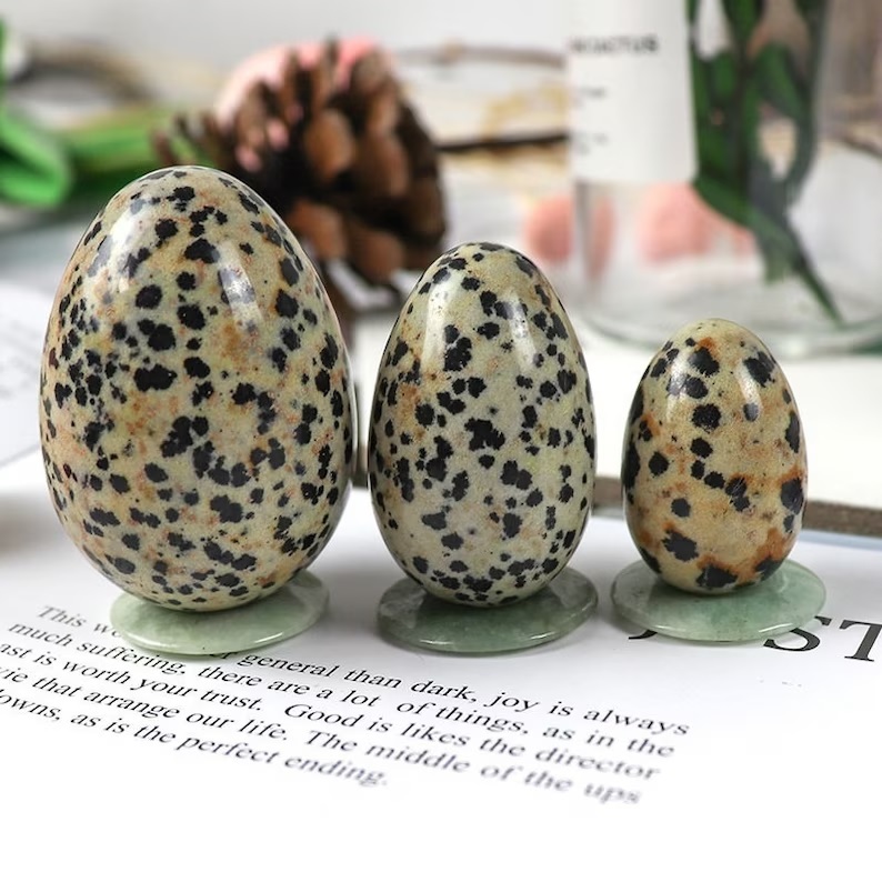 Dalmatian Jasper Eggs Grade: Top