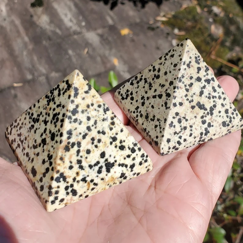 Dalmatian Jasper Pyramid Grade: Top