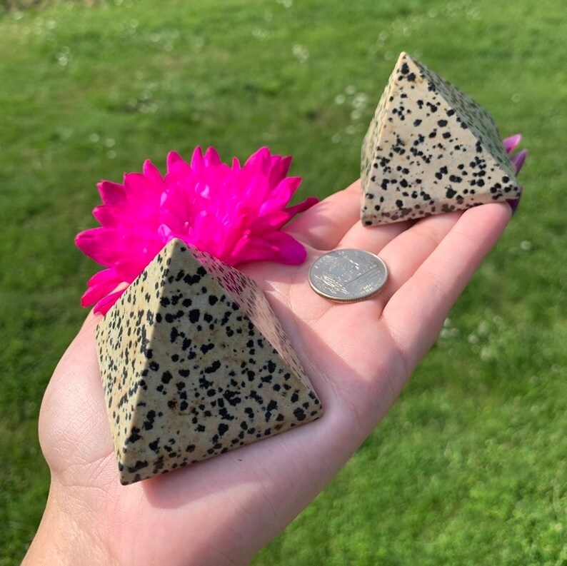 Dalmatian Jasper Pyramid Grade: Top