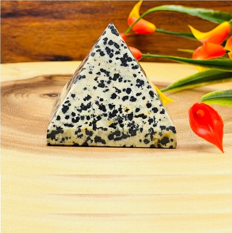 Dalmatian Jasper Pyramid Grade: Top