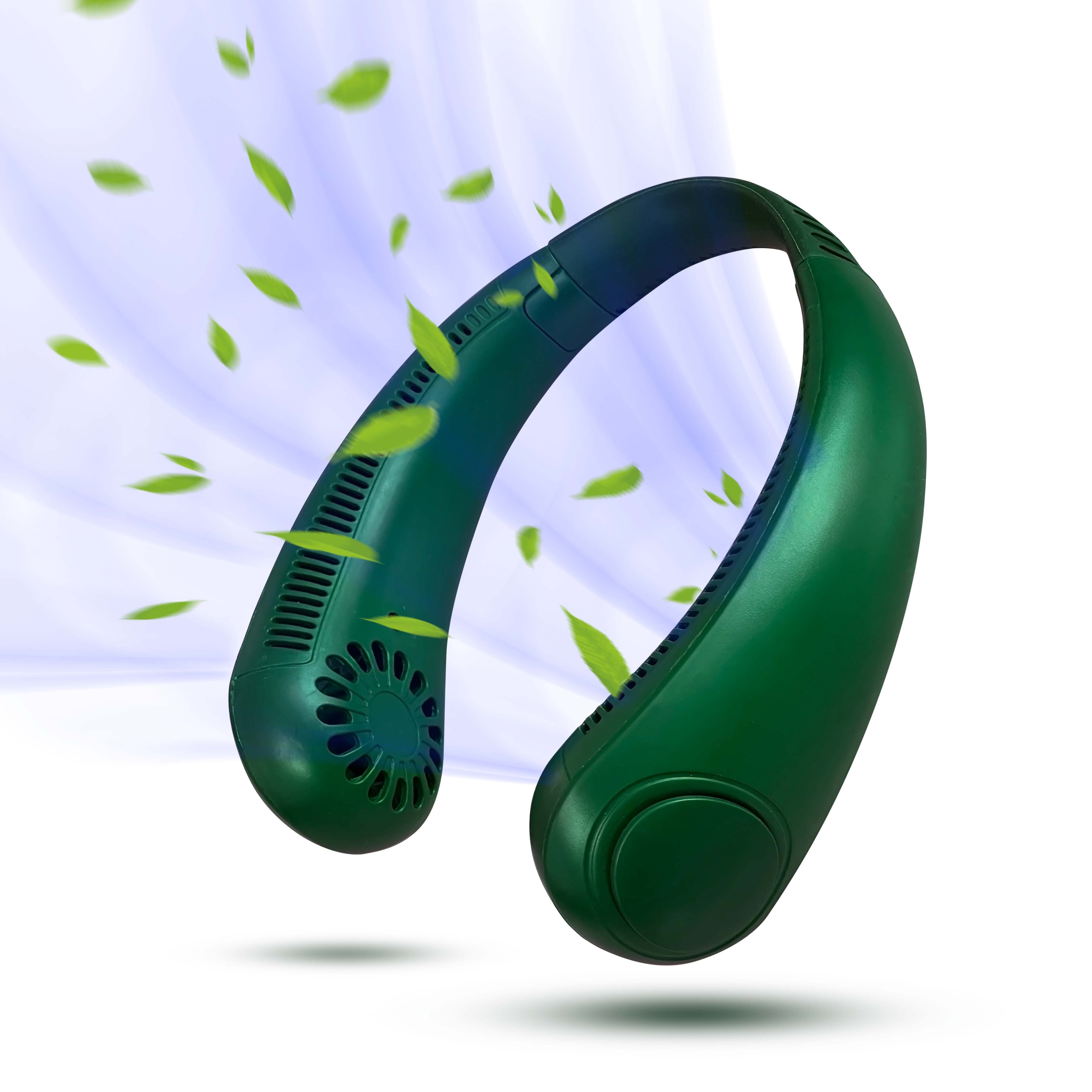 Neck Fan Rechargeable - Abs Plastic, 170 X 150 X 50mm | 2000mah Battery, 4-8 Hours Life, Adjustable Speed, Hands-free, Lightweight, Usb Rechargeable