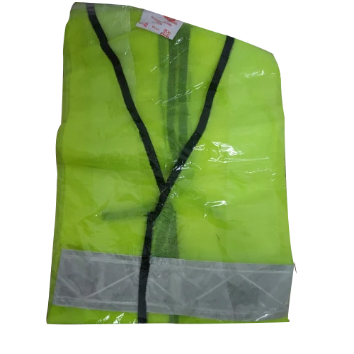 Reflective Safety Jacket - High-visibility Waterproof Material, Unisex Design For Commercial Use, Durable And Reusable
