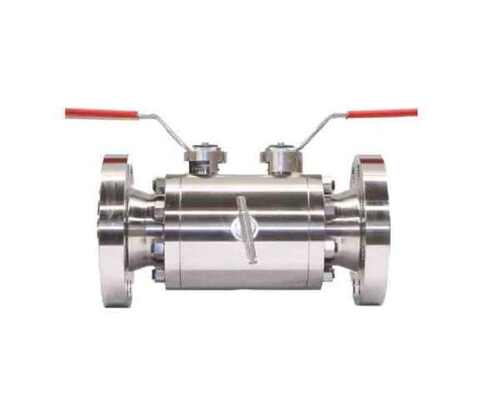 Double Block and Bleed Ball Valve - Stainless Steel, 1/2" to 4" Size, Class 150 to 2500 Pressure Rating, -20°F to 450°F Temperature Rating, Flanged End Connection