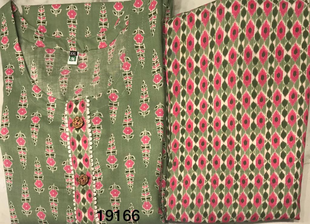 Ladies Cotton Topwear And Bottomwear Set - Cotton, Size: L, M, Xl, Xxl, Color: Sky, Peach, Green, Printed Design, Sleeveless, Casual Style | Features: Washable, Dry Clean Only, Lace Decoration