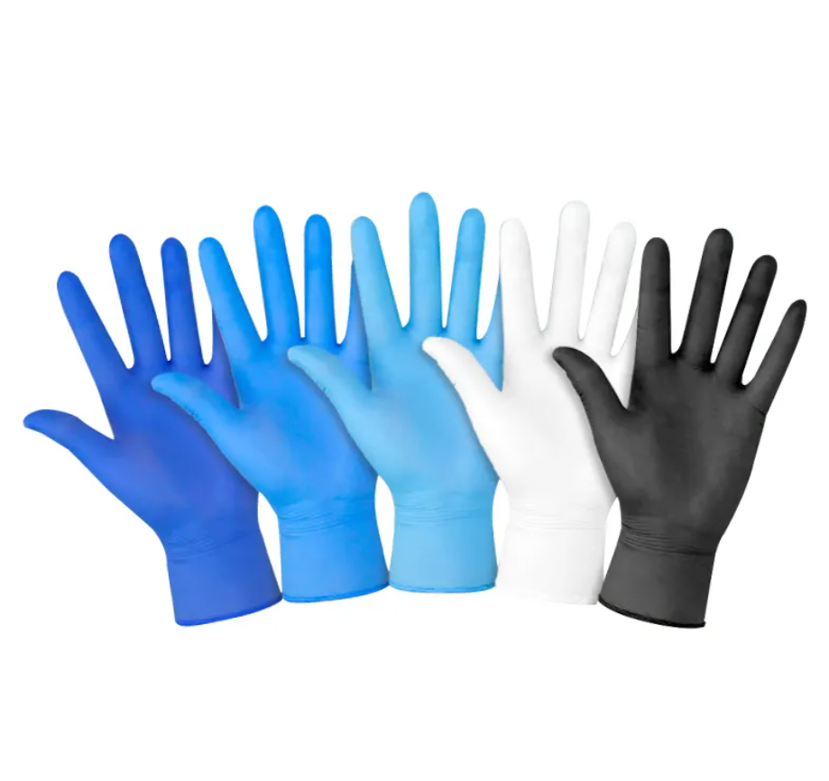 Nitrile Examination Gloves - 9 Inches, Blue, Powder-free | Durable, Textured, Beaded Cuff, Chemical Resistant, 5-year Shelf Life, Economical