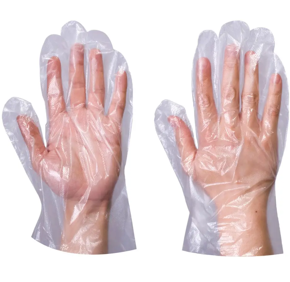 Hdpe Disposable Gloves - Free Size, Transparent Color | Virgin Pe Material, Lightweight 0.06 Gms, Powder Free, Non-sterile, Ideal For Light Duty Tasks
