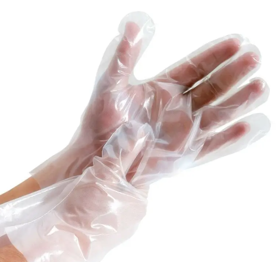 Hdpe Disposable Gloves - Free Size, Transparent Color | Virgin Pe Material, Lightweight 0.06 Gms, Powder Free, Non-sterile, Ideal For Light Duty Tasks