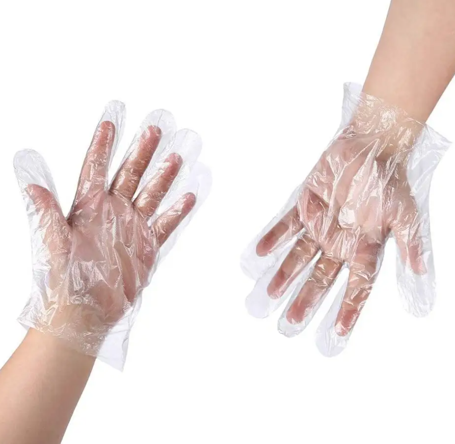 Hdpe Disposable Gloves - Free Size, Transparent Color | Virgin Pe Material, Lightweight 0.06 Gms, Powder Free, Non-sterile, Ideal For Light Duty Tasks