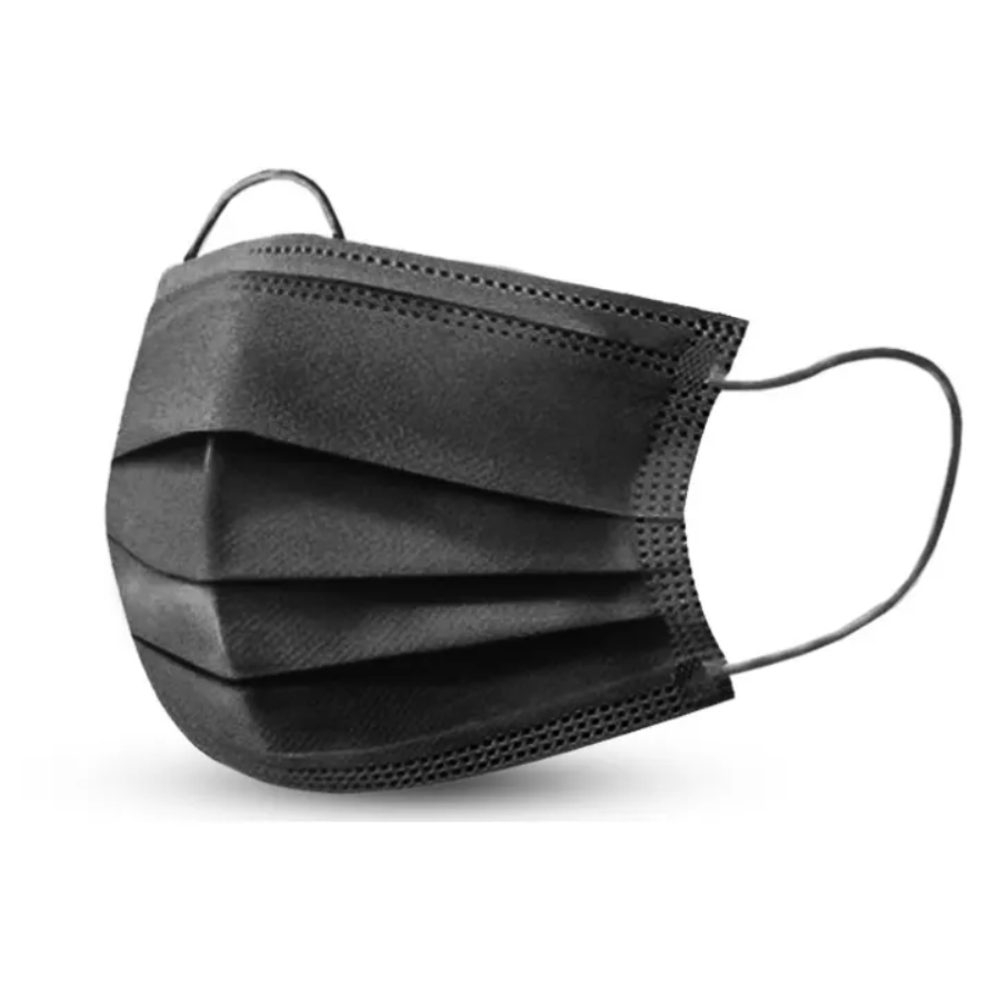 Natural Color 3ply Black Face Mask/non Woven Face Mask