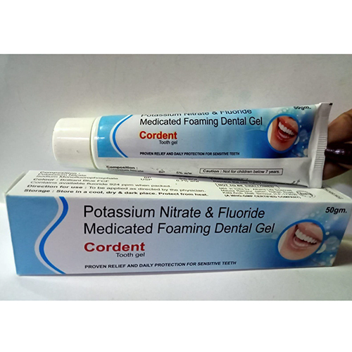 50G Potassium Nitrate And Fluoride Medicated Foaming Dental Gel Keep In A Cool & Dry Place