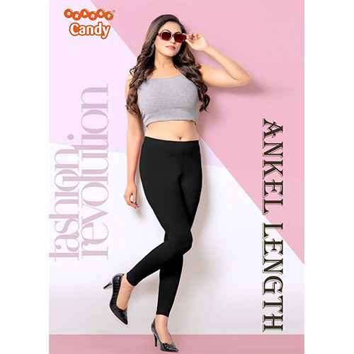Washable Ladies Black Ankle Leggings