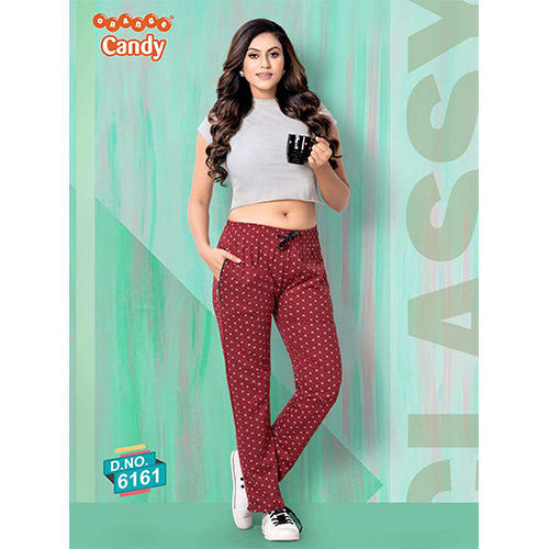 Printed Cotton Hosiery Single Jersey Lower Pant With Zipper Pocket