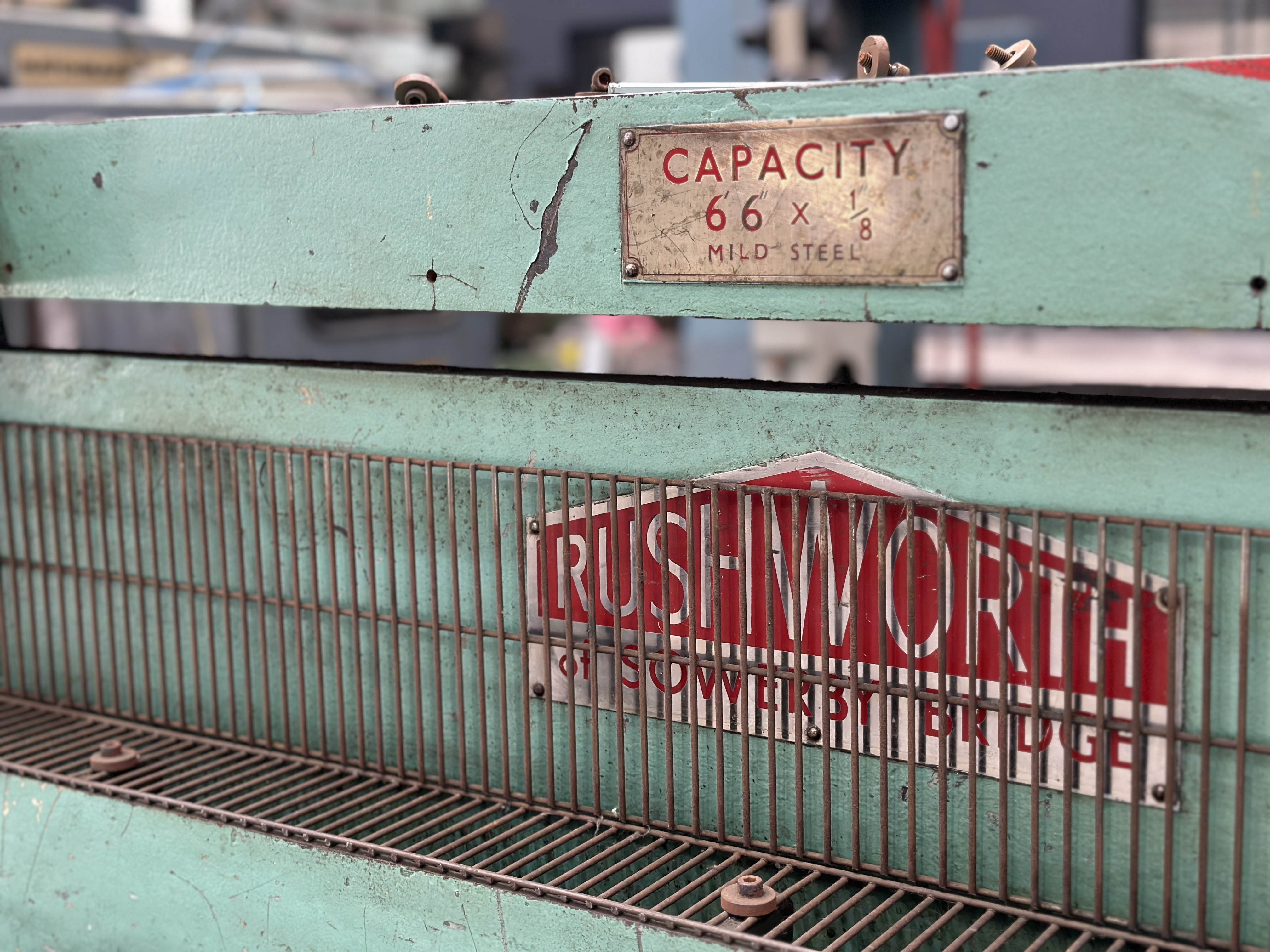 Rushworth 6 6 Inch X 1/8 Inch Sheering Machine