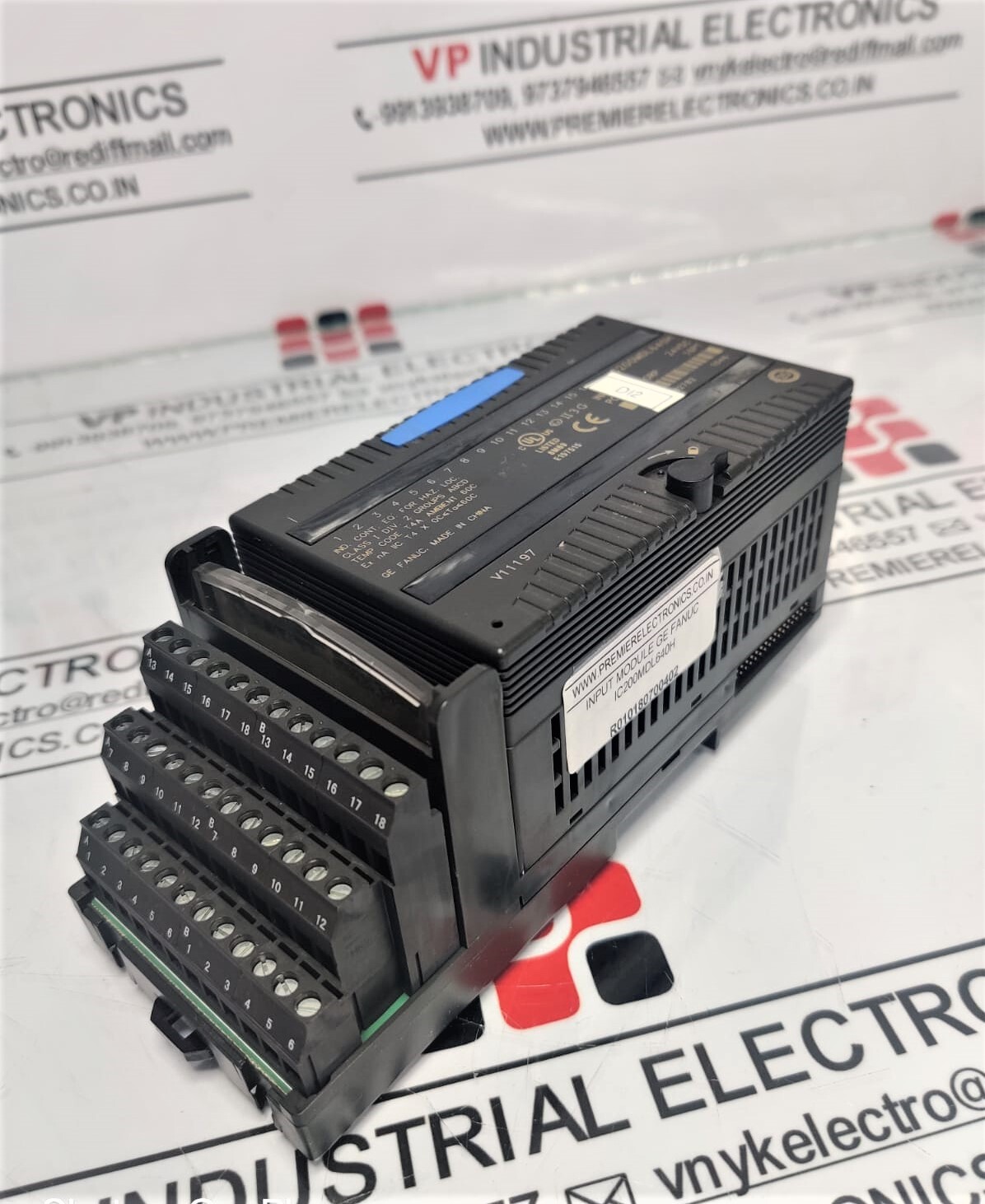 Ge Fanuc Input Module Ic200mdl0h - 24v Rated Voltage, 1.5w Energy Consumption | Black, Ideal For Industrial Applications