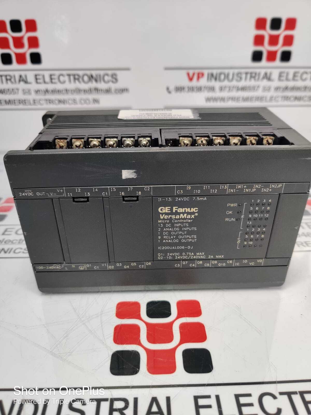 Ge Fanuc Plc Module - Energy Efficient 1.5w, 24v Rated Voltage, Black, 0.850 Kg Weight | Ideal For Industrial Applications