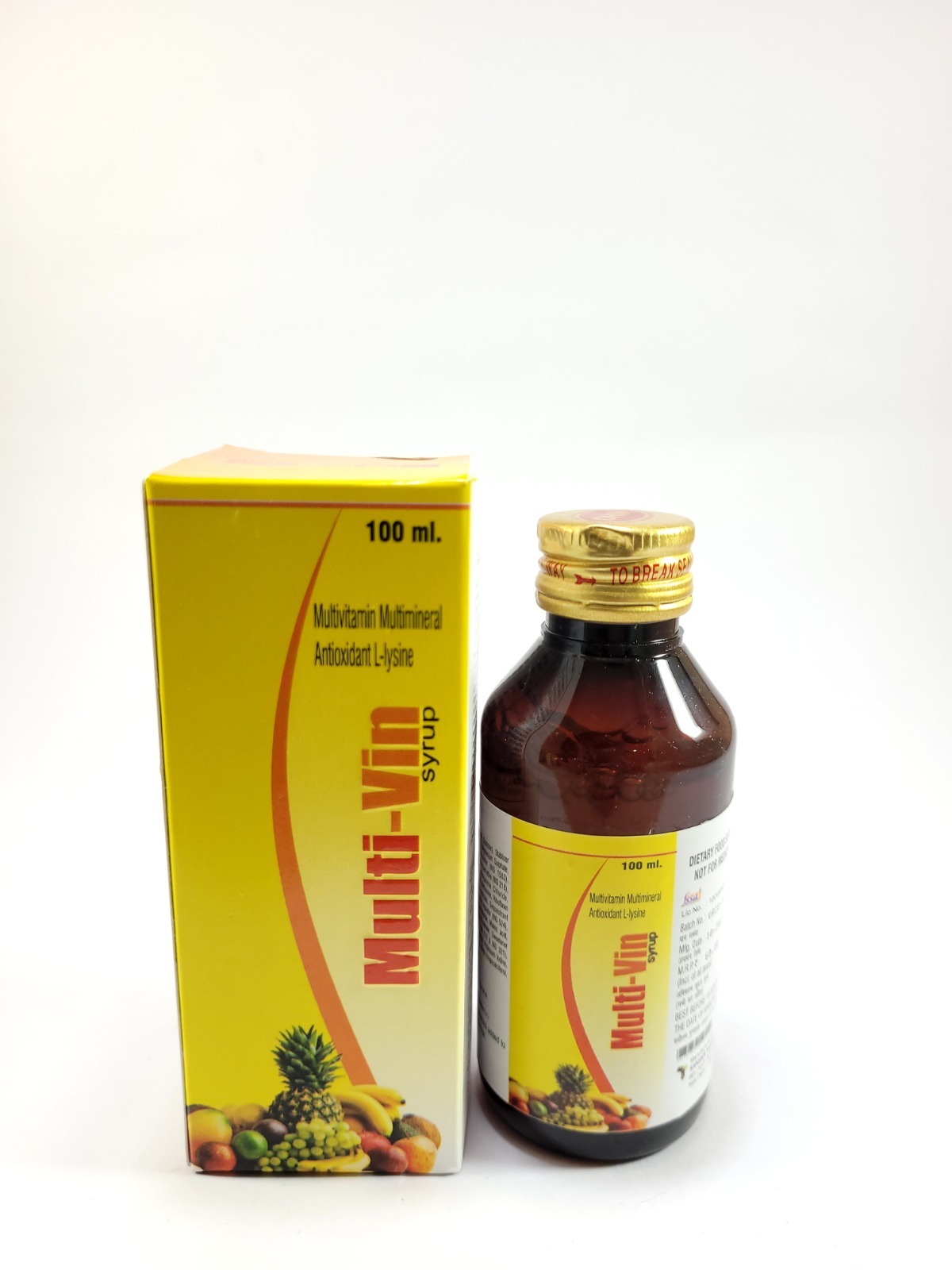 Multivitamin Syrup - L-lysine Enriched, Immune Support And Energy Boosting Formula For Optimal Health