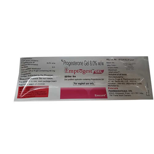 Emprogest Gel - Storage Instructions: Dark & Dry Place