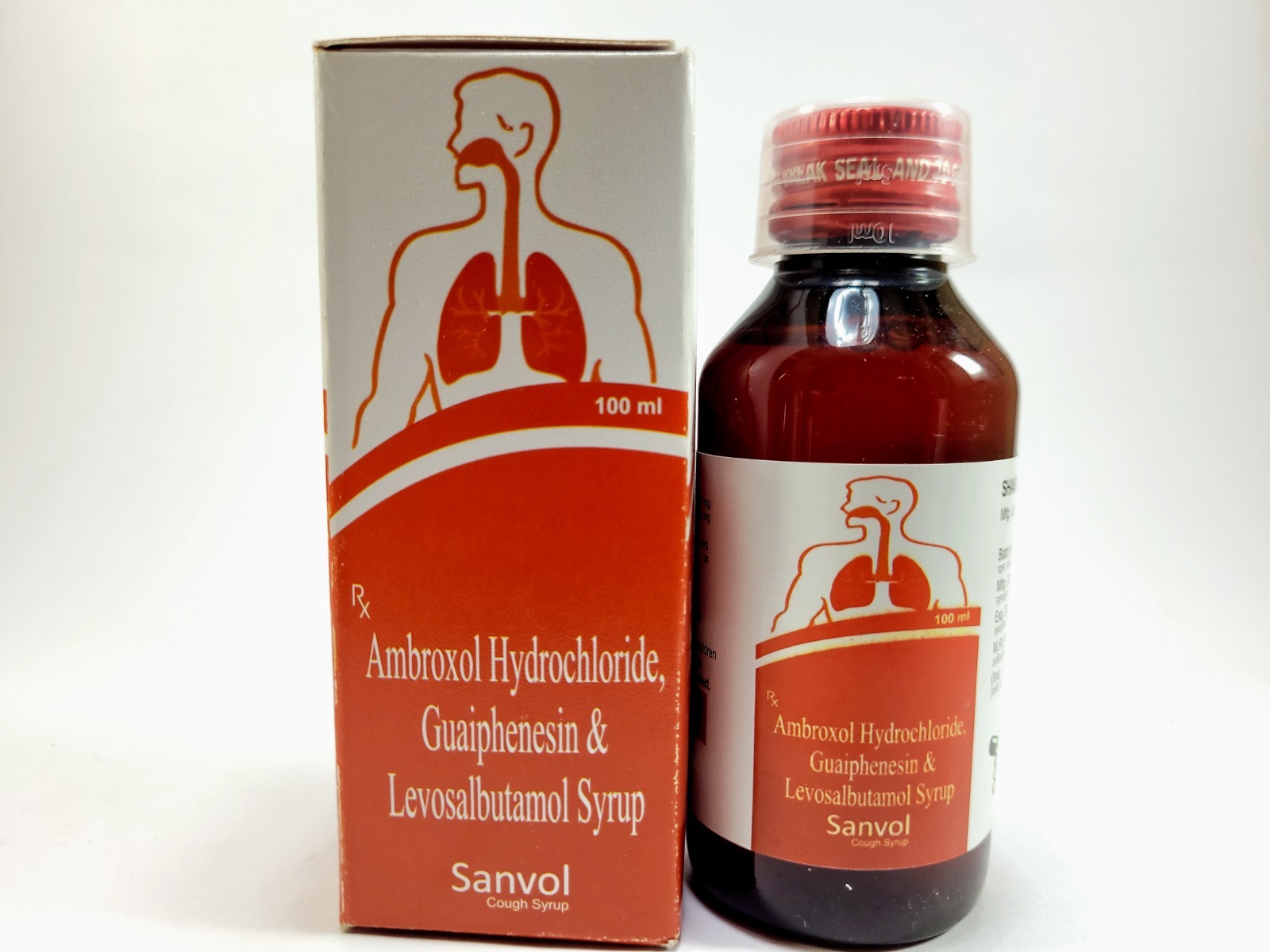 Ambroxol Hydrochloride And Levosalbutamol And Guaiphenesin Syrup Drug Solutions