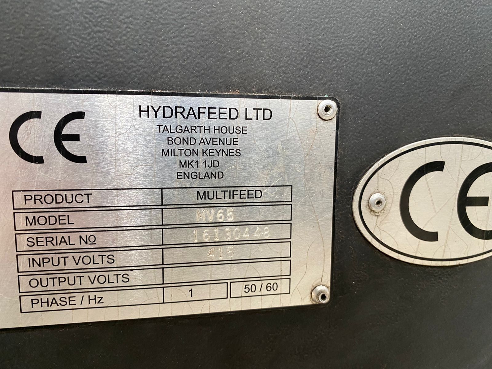 Hydrafeed Multifeed Mv 65 Barfeed - General Use: Industrial
