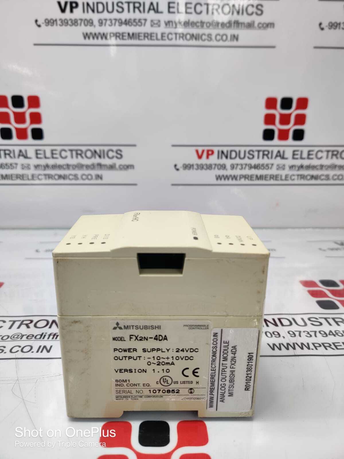 Mitsubishi Analog Output Fx2n-4da Application: Industrial