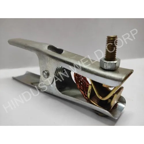 Welding Machine Earth Clamp - Metal Construction, Silver Finish | Reliable Connection For Optimal Electrical Flow And Safety