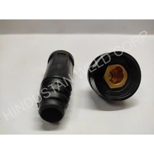 Male Welding Cable Connector - Metal & Plastic, Different Sizes Available, Black Color | Durable, Easy To Use, Reliable Electrical Connection