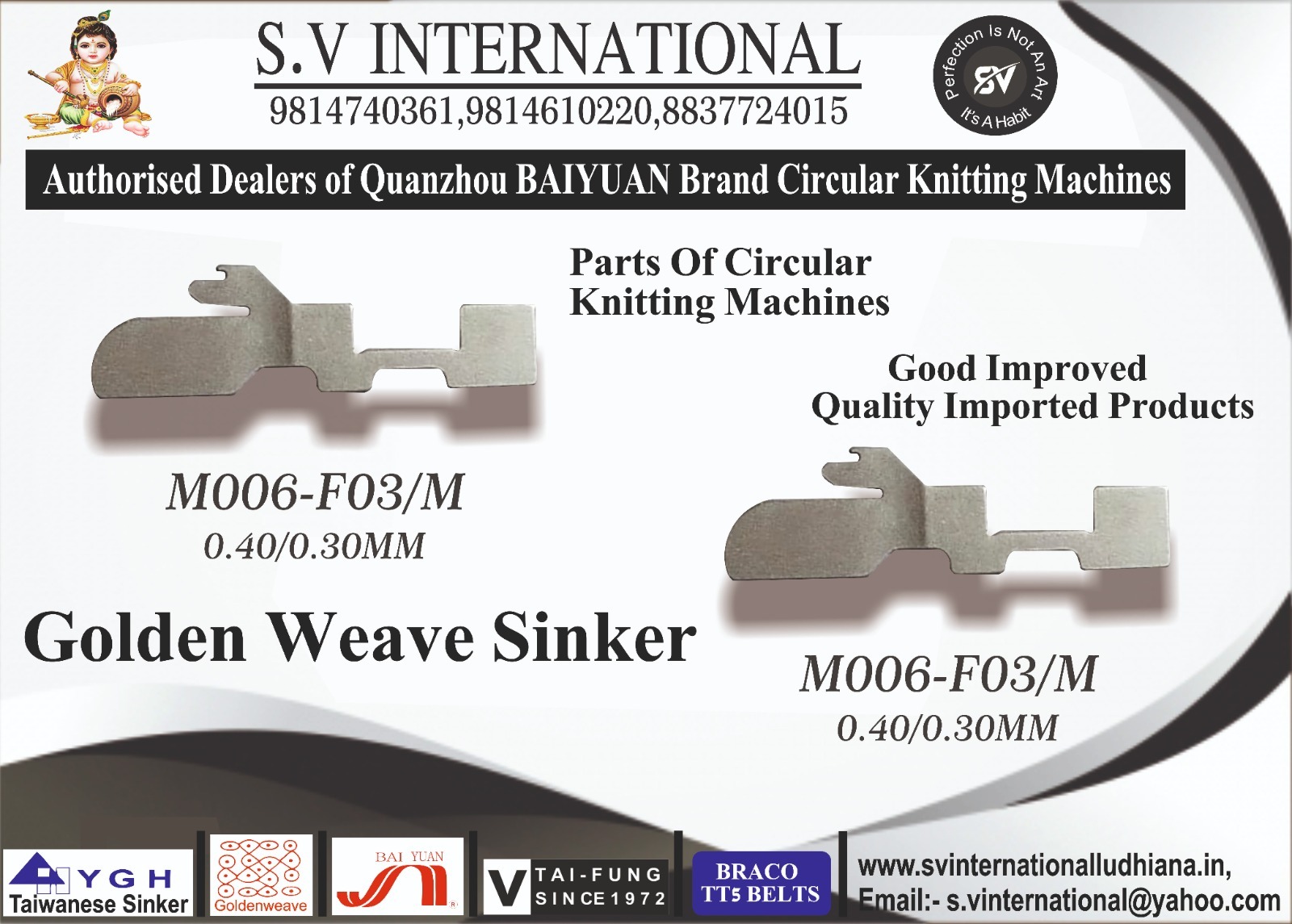 M006-f03/m 0.40/0.30 Mm - Mayer And Cie Machine Sinker