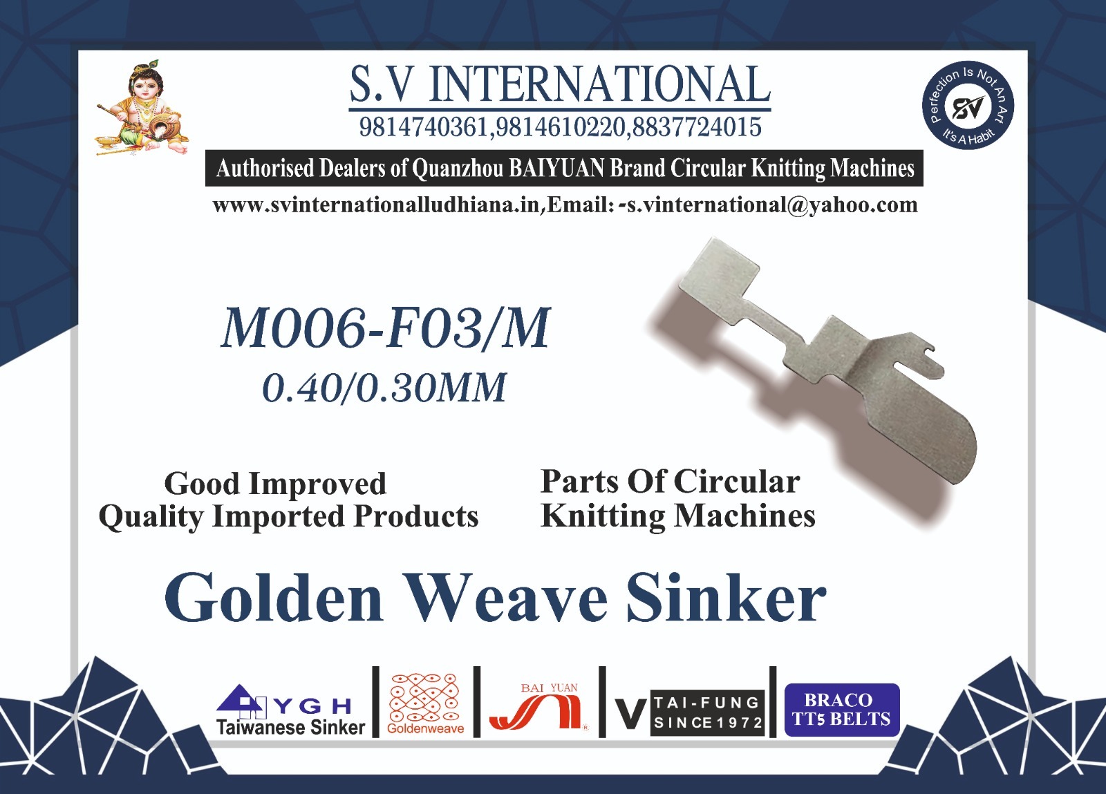 M006-f03/m 0.40/0.30 Mm - Mayer And Cie Machine Sinker