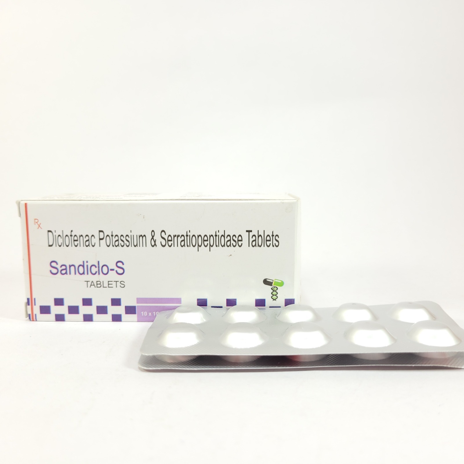Diclofenac Potassium & Serratiopeptidase Tablets - 50mg Diclofenac Potassium 10mg Serratiopeptidase | Effective Pain Relief For Headache Muscle Pain Joint Pain Osteoarthritis Rheumatoid Arthritis And Period Pain