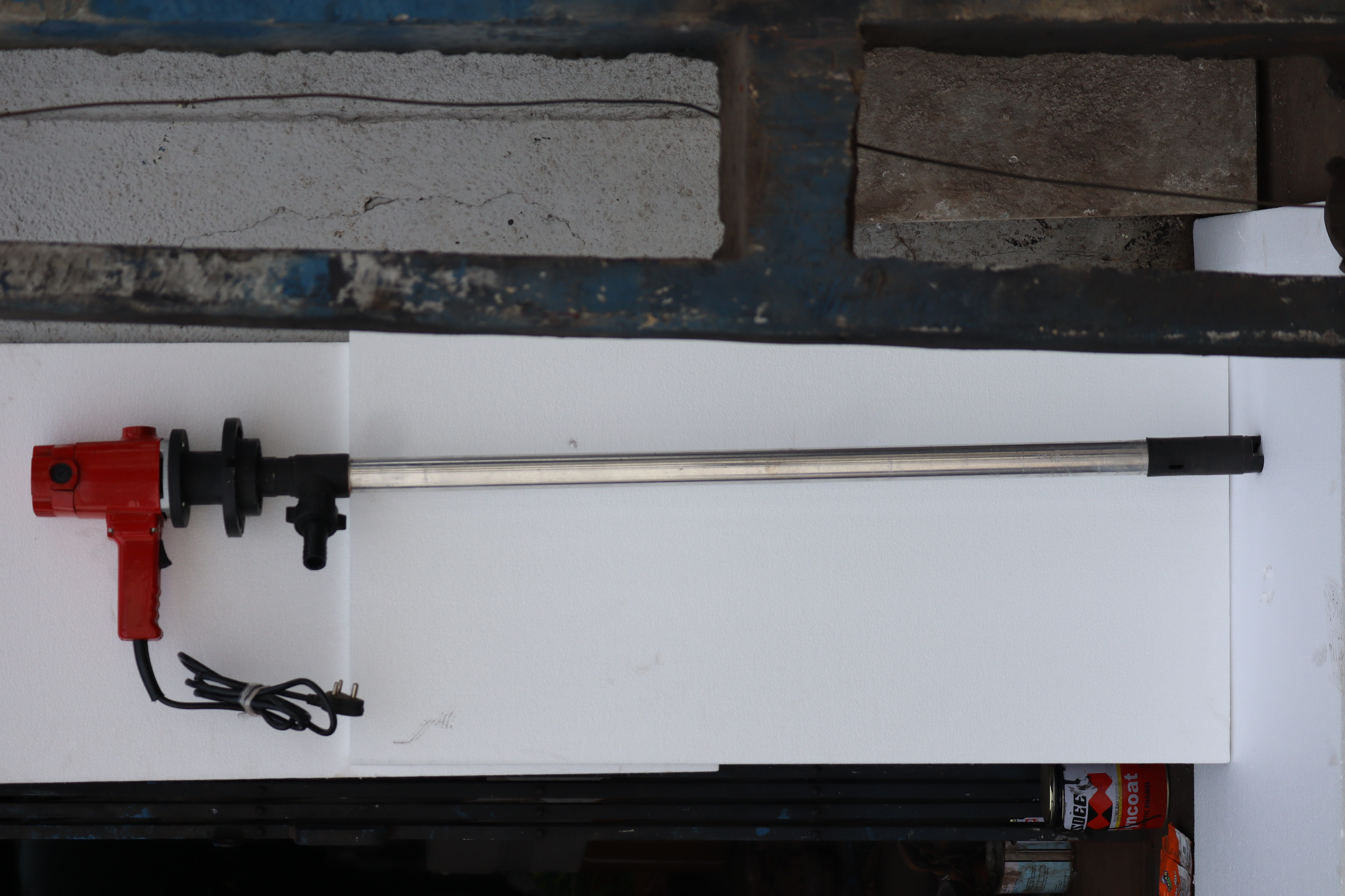 Motorized Barrel Pumps - Stainless Steel, High Flow Rate | Efficient Liquid Transfer With Ergonomic Handle And Portable Design