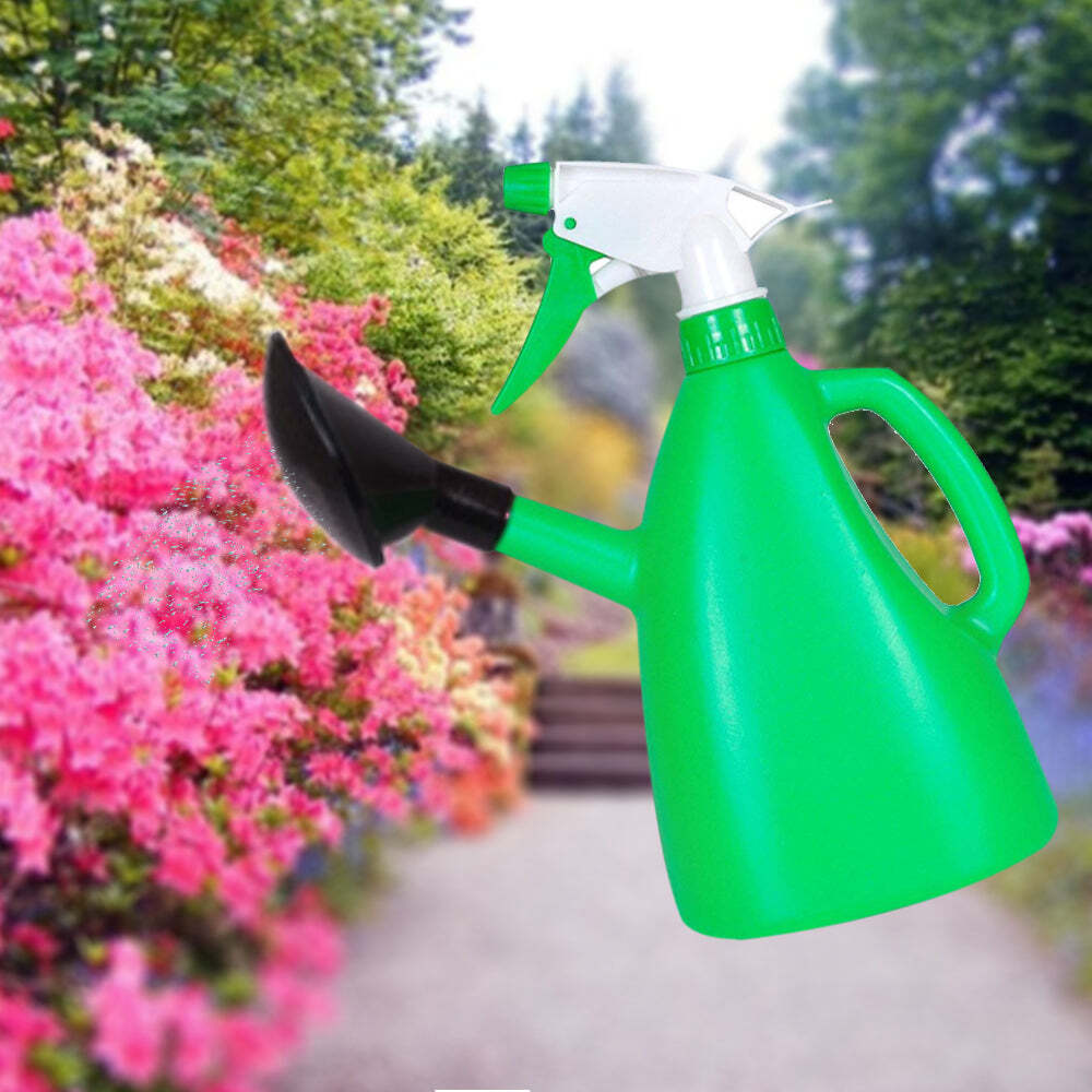 2 In 1 Watering Can With Hand Triggered Sprayer For Plants (1077) - Plastic, 18x12x30 Cm, Multi/assorted | Versatile Watering Solution For Indoor And Outdoor Plants