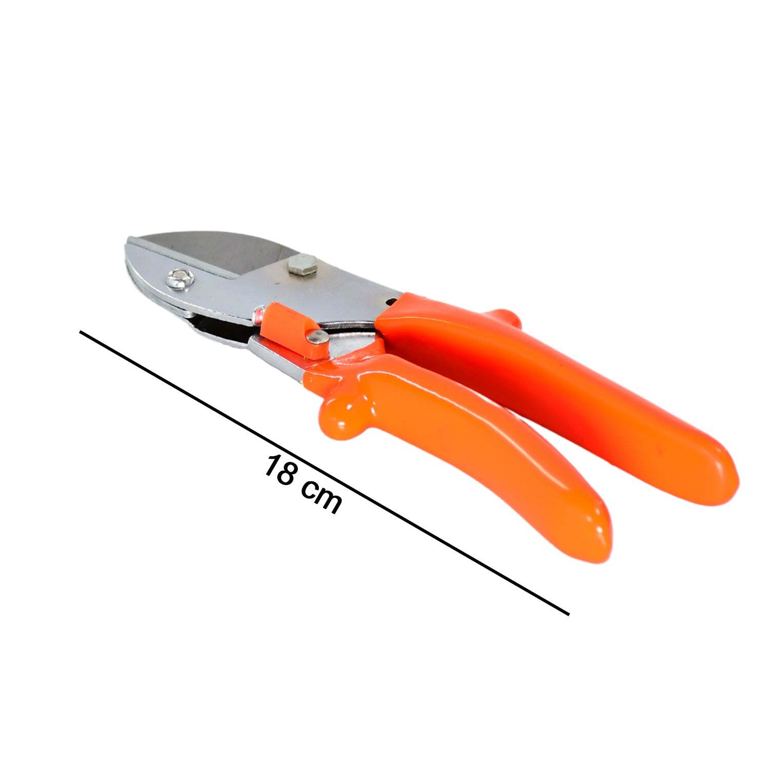 Professional Garden Scissor With Sharp Blade Comfortable Handle (18cm) (1506a) - Carbon Steel, 10x3x27 Cm, Multi/assorted Color | Ergonomic Grip, Precision Cutting