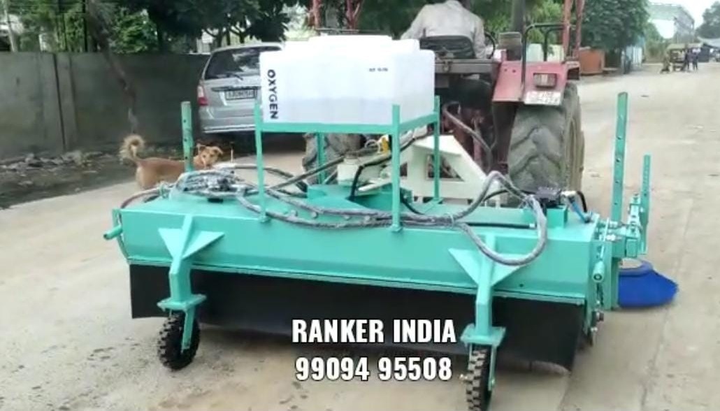Semi-automatic Tractor Mounted Road Broomer Sweeper