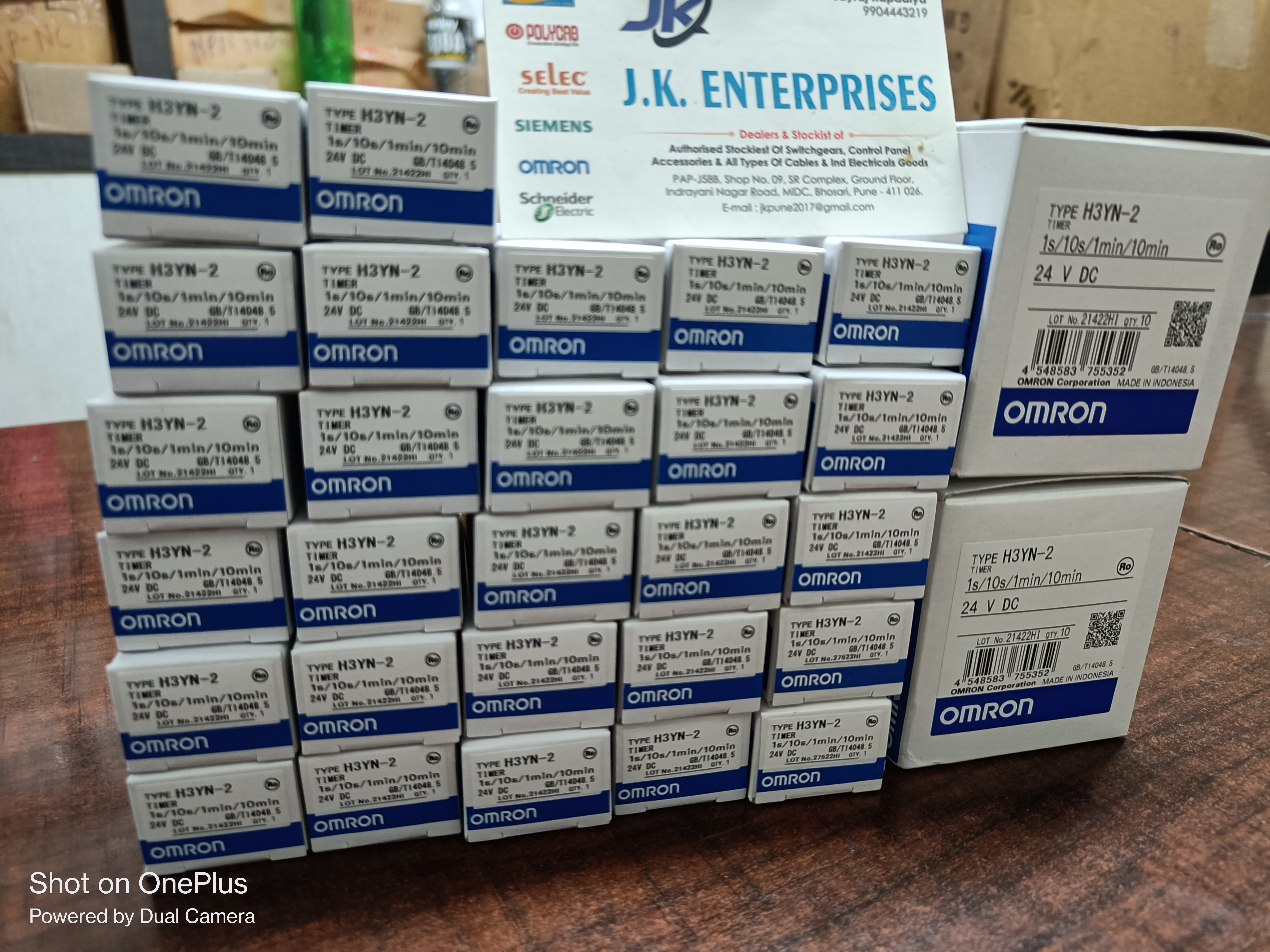Omron Type:h3yn-2 Timer 24v Dc 1s/10s/1min/10min